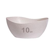 10un Tigela saladeira bowl oval 1,9lt bege