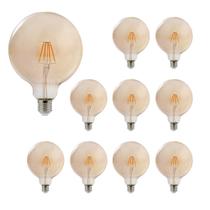 10Und Lâmpada LED Globo Dimerizável G95 4W 220V Âmbar 2200k 10Und Lâmpada LED Globo Dimerizável G95 4W 220V Âmbar 2200k