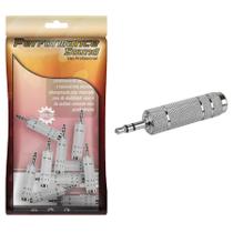 10x Adaptador Áudio P2 Stereo P/ P10 Stereo J10 Níquel Metal