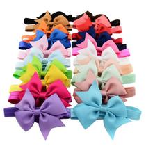 10x Baby Toddler Girl Grosgrain Ribbon Bow Elastic Headband Hairband Accessories - Multi