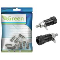 10x Borne Para Plug Banana Preto 11x33mm