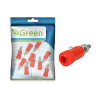 10X Borne Para Plug Banana Vermelho 11X33Mm - Green 10X Borne Para Plug Banana Vermelho 11X33Mm - Green