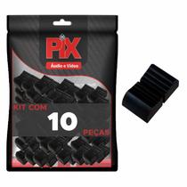 10x Botão Knob Mesa de Som Eixo 1x4mm - Deslizante - Preto