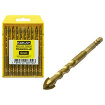 10X Broca De Torção Triangular 6Mm - Estojo Profissional