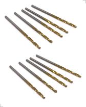 10x Brocas HSS D. 1,5 x 18 x 40 mm Aço Rápido Revestido TiN DIN 338 10x Brocas HSS D. 1,5 x 18 x 40 mm Aço Rápido Revestido TiN DIN 338