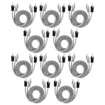 10x Cabo RCA Injetado 1 Metro Diâmetro 4 mm Listrado - Tech One 10x Cabo RCA Injetado 1 Metro Diâmetro 4 mm Listrado - Tech One