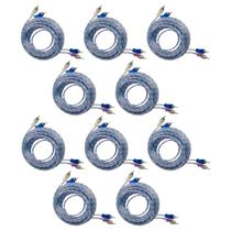 10x Cabos RCA Injetado 5m Azul/Prata Diâmetro 4mm 2 Entradas Macho 2 Saídas Macho Svart/Tech One 10x Cabos RCA Injetado 5m Azul/Prata Diâmetro 4mm 2 Entradas Macho 2 Saídas Macho Svart/Tech One