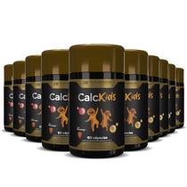 10x calcio kids 60caps mastigavel sabor morango hf
