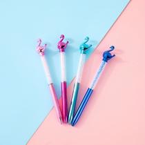 10X Caneta Gel Esferográfica Flamingo/Diamante Cristal Luxo Ponta Fina