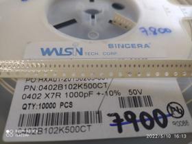 10x Capacitor 1k/50v = 1nf/50v 0402 Smd 0,5x1mm 10% Walsin 10x Capacitor 1k/50v = 1nf/50v 0402 Smd 0,5x1mm 10% Walsin