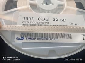 10x Capacitor 22pf/50v 0402 Smd 0,5x1mm Np0 Samwha 10x Capacitor 22pf/50v 0402 Smd 0,5x1mm Np0 Samwha