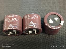 10x Capacitor Eletrolítico 120uf/450v Snap-in 105º 30x25mm 10x Capacitor Eletrolítico 120uf/450v Snap-in 105º 30x25mm