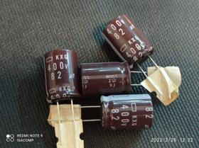 10x Capacitor Eletrolítico 82uf/400v 105 18x25mm Chemicon