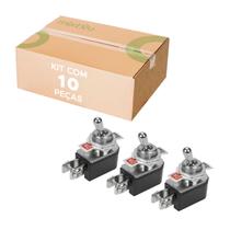 10x Chave Alavanca 2 Polos On/Off - Knh-1s 3A 250v 10x Chave Alavanca 2 Polos On/Off - Knh-1s 3A 250v