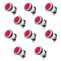 10x Chave Botão Arcade Jukebox Fliperama Pbs-29 - Vermelha 10x Chave Botão Arcade Jukebox Fliperama Pbs-29 - Vermelha