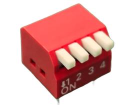 10x Chave Dip Switch 4 Vias 90 Vm