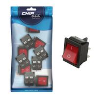 10x Chave Gangorra On Off Liga Desliga 4 Polos 20a Vermelho 10x Chave Gangorra On Off Liga Desliga 4 Polos 20a Vermelho