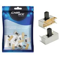 10x Chave H H Deslizante 3 Posições Sk43d01 16 Terminais 90º