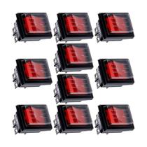 10x Chave Liga/desliga 4 Pólos Gangorra Com Capa De Silicone 10x Chave Liga/desliga 4 Pólos Gangorra Com Capa De Silicone