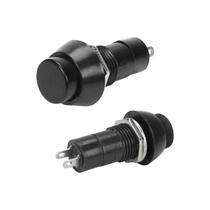 10x Chave Push Button 2 Terminais Com Trava Psd-11a Preto