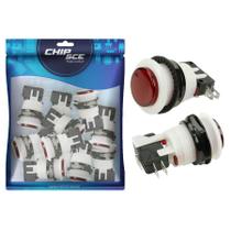 10x Chave Push Button Psb-29 Botão para Fliperama - Vermelho 10x Chave Push Button Psb-29 Botão para Fliperama - Vermelho