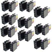 10x Chicote Plug Radio Universal 16 vias Iso Femea 1o Linha