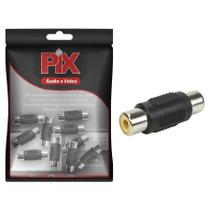 10X Conector Adaptador Emenda Rca Simples Fêmea X Fêmea