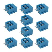 10x Conector Borne 2 Vias Kre2 Kf300 10x12 mm Azul