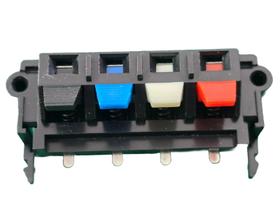 10x Conector Borne Pressão 4Vias Horizontal 50mm