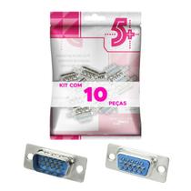 10X Conector Db15 Macho Solda Fio Svga Serial Alta Qualidade 10X Conector Db15 Macho Solda Fio Svga Serial Alta Qualidade