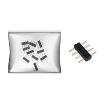 10x Conector Emenda Rápida 4 Vias Fita Led Rgb 3528/5050