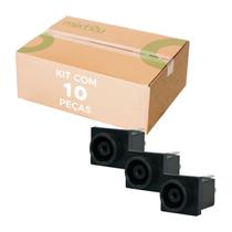 10x Conector Jack Da Fonte 3 Pinos Power Tv Monitor 10x Conector Jack Da Fonte 3 Pinos Power Tv Monitor