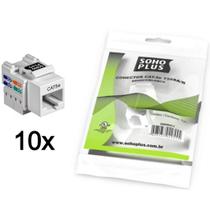 10x Conector Keystone Fêmea Cat5e Rj45 SohoPlus Furukawa