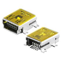 10x Conector Mini Usb Fêmea Para Pci Mini Usb V3 5 Pinos