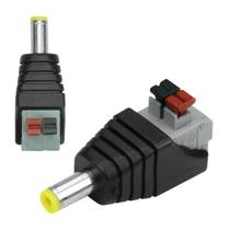 10x Conector P4/dc Macho Com Borne 2.1 5.5mm Engate Rápido