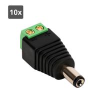 10x Conector P4 para Alimentação de Câmera de Segurança Plug Macho Sem solda
