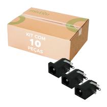 10x Conector Plug Jack Tipo P4 J4 2.1mm Fêmea Para Painel Pci
