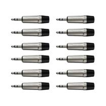 10x Conector Plug P2 Stereo Wireconex 3,5mm TRS - WC 1323