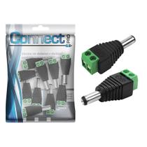 10x Conector Plug P4 Macho Com Borne P/ Cftv Câmera Fonte