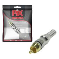 10x Conector Plug Rca 24k Profissional top de linha preto 10x Conector Plug Rca 24k Profissional top de linha preto