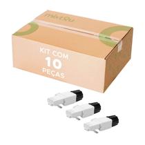 10x Conector Rj45 Ethernet Industrial Cat6a Reutilizável