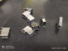 10x Conector Usb Tipo A Femea Vertical 90 Pci Humax