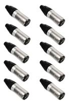 10x Conector Xlr Macho Linha Profissional Lu-71222 Luminos