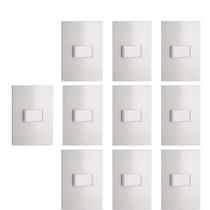 10x Conjuntos 4x2 Interruptor Simples Prm044011 Branco Decor Schneider