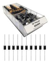 10X Díodo Sb360 = Sb 360 = Sr360 = Sr 360 - 60V / 3A 10X Díodo Sb360 = Sb 360 = Sr360 = Sr 360 - 60V / 3A