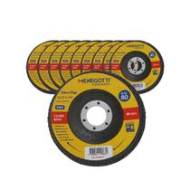 10x Discos de Desbaste Gramatura 80 115x22,23mm - Menegotti