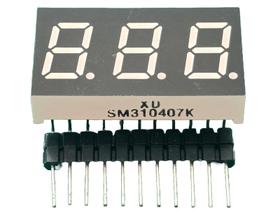 10x Display 7 Seg Anodo Vermelho 3 Digitos 16x30mm 90º Xu 10x Display 7 Seg Anodo Vermelho 3 Digitos 16x30mm 90º Xu