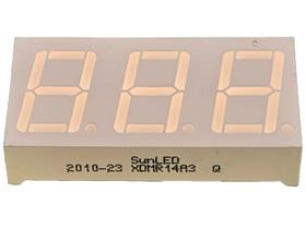 10x Display 7Seg. Anodo Vermelho 3 Digitos 19x38mm Xdmr14a3