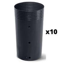 10X Embalagem Para Muda Sem Alça (1,7L) Preto NUTRIPLAST