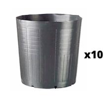 10X Embalagem Para Muda Sem Alça (2,8L) Preto NUTRIPLAST